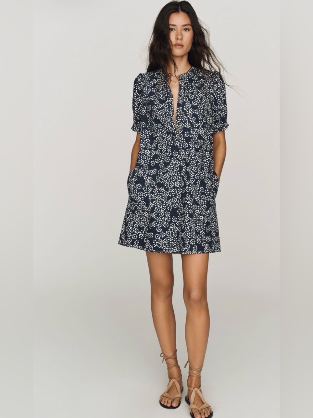 New With Tags Pilcro Aly Puff Sleeve Mini Dress